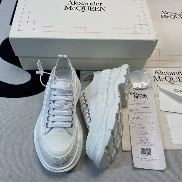 Alexander McQueen Tread Slick Lace Up Sneakers 239